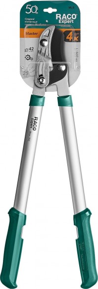 Сучкорез RACO средний усиленный контактный двухрычажный, MaxForce, с изогнутыми лезвиями, с алюминиевыми рукоятками, 4214-53/1860