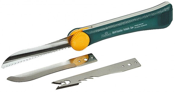 Нож садовода RACO "3-в-1", три сменных лезвия из нерж. стали, 265 мм, 4204-53/345B