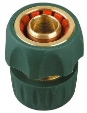 Соединитель RACO PROFI-PLUS 3/4, с автостопом, быстросъемный для шланга, из латуни с TPR, 4244-55106B