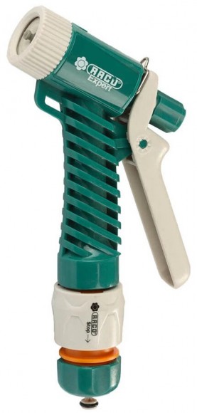 Пистолет-распылитель RACO 353C плавная регулировка, курок сзади, поливочный, пластиковый, с соединителем 1/2, 4255-55/353C