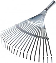 Грабли веерные RACO, 22 плоских зубца, гальванизир. покр., 450 мм, 4231-53/732